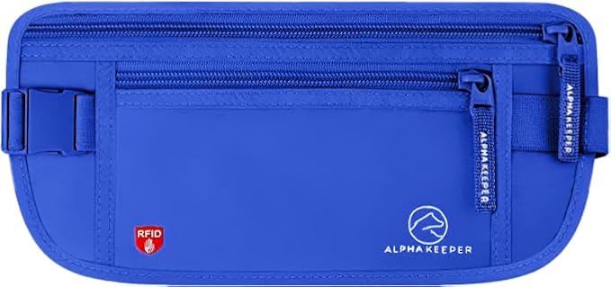 Secure RFID Travel Money Belt  Passport Holder