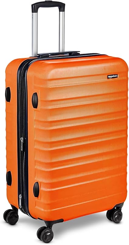 Amazon Basics Rose Gold Expandable Hardside CarryOn Luggage