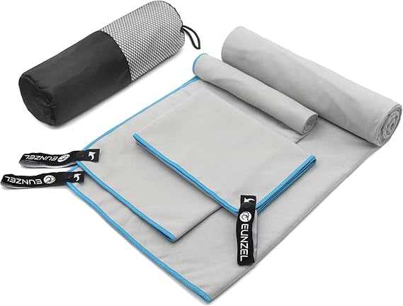 Eunzel Quick Dry Camping Towel 3Pack Army Green