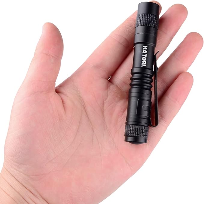 HATORI Bright Mini LED Pen Light Powerful Pocket Flashlight