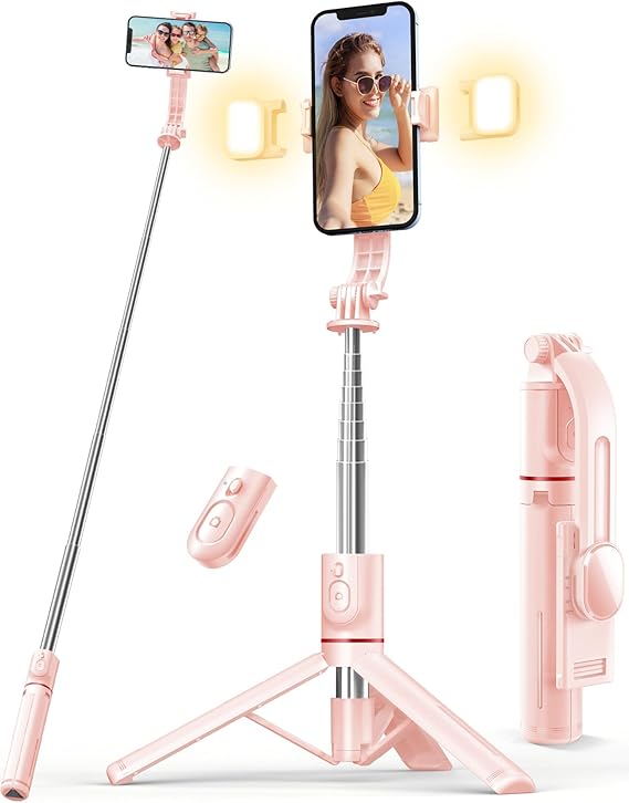45 Selfie Stick Tripod Light Remote Universal Phone Mount