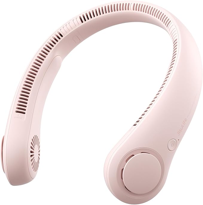 JISULIFE HandsFree Portable Neck Fan 5 Speeds 4000mAh Battery