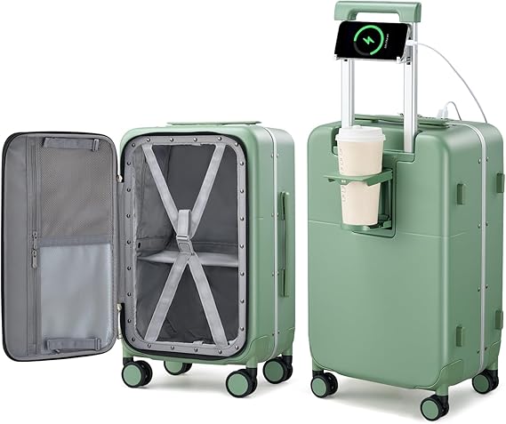 Hanke 20 CarryOn Cup Holder Charger Smart Storage Green