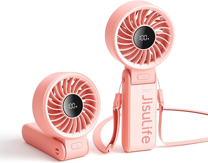 JISULIFE Life7 Foldable Fan Powerful Portable 195Hr Cooling