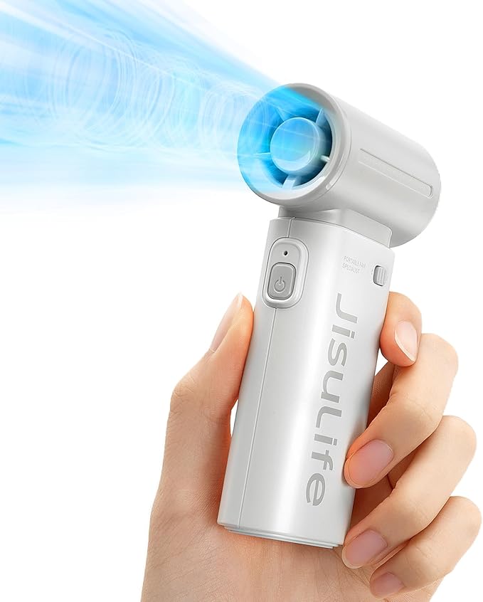 JISULIFE Life9 Turbo Handheld Fan 18H Max Cooling 5 Gear Power