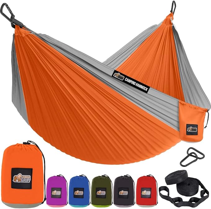 Gorilla Grip Durable 400lb Camping Hammock Blue 9x45 FT