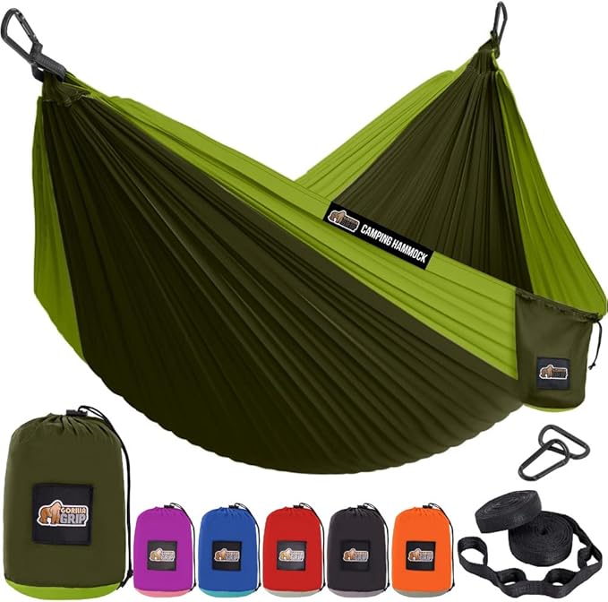 Gorilla Grip Durable 400lb Camping Hammock Blue 9x45 FT