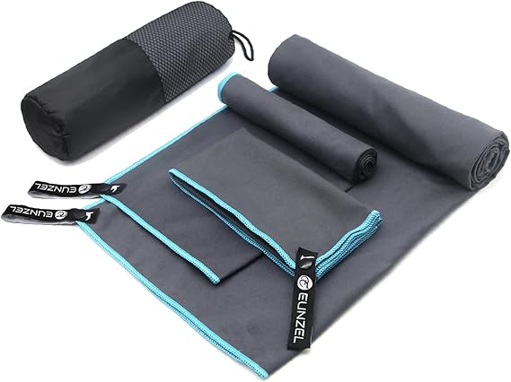 Eunzel Quick Dry Camping Towel 3Pack Army Green