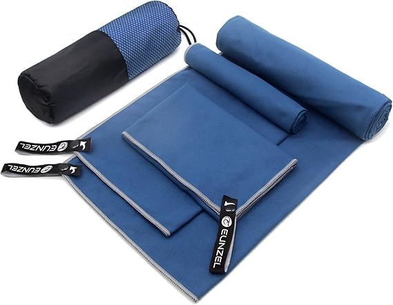 Eunzel Quick Dry Camping Towel 3Pack Army Green