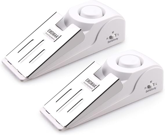EMDMAK Door Stop Alarm 120dB Siren Pack of 2