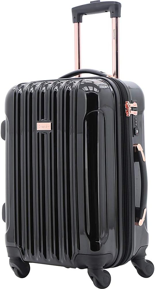 kensie Women's Alma Luggage Set, Rose Gold, 20-Inch Carry-On