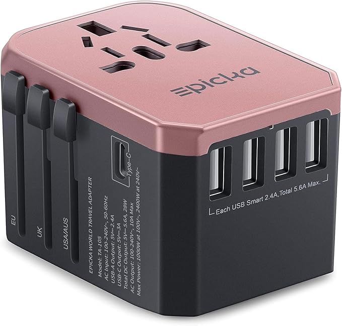 EPICKA Universal Travel Adapter Charge Worldwide with USBC