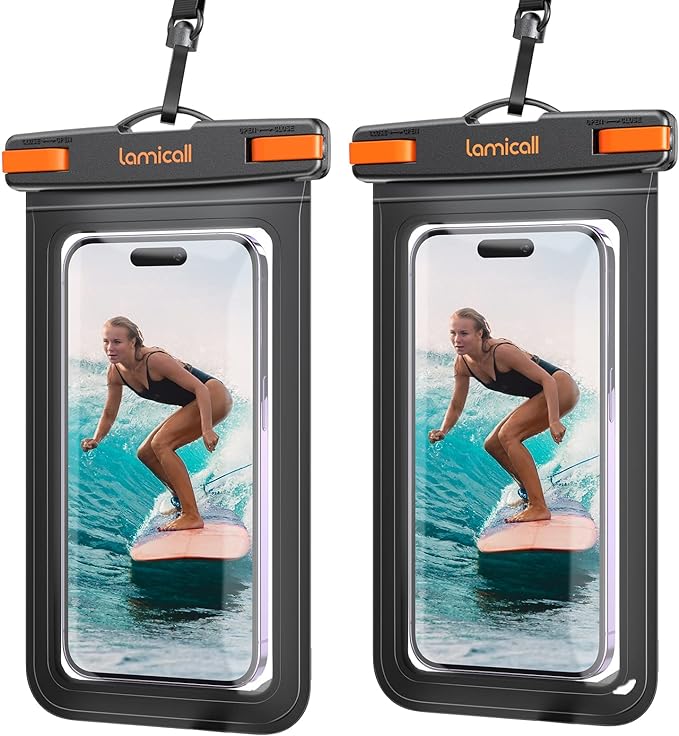 Lamicall 2Pack Waterproof Phone Pouch IPX8 Dry Bag