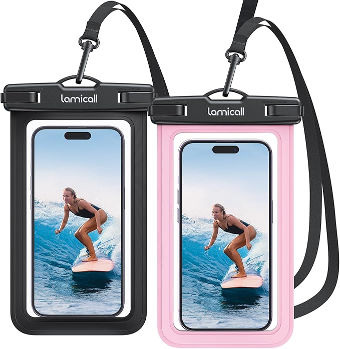 Lamicall 2Pack Waterproof Phone Pouch IPX8 Dry Bag