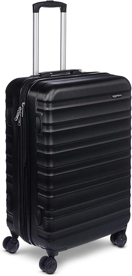 Amazon Basics Rose Gold Expandable Hardside CarryOn Luggage