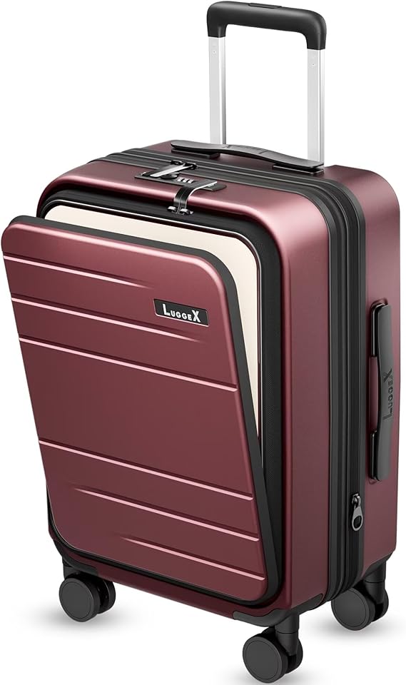 LUGGEX 28 Metallic Charcoal Expandable Spinner Suitcase