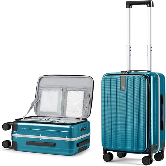 Hanke 20 Hard Shell CarryOn TopOpening TSA Blue