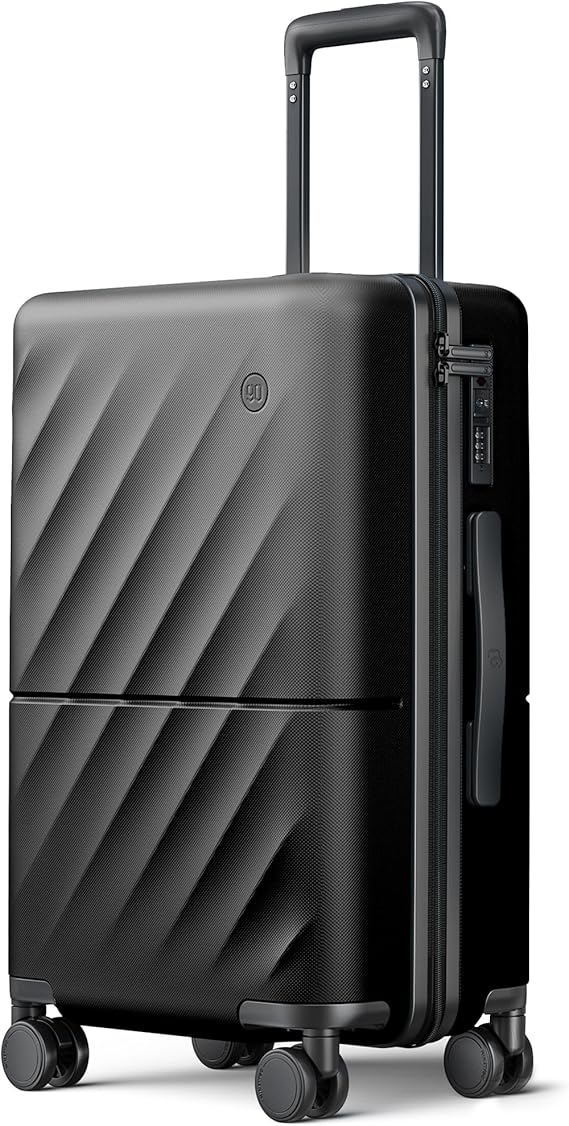 NINETYGO Onyx Black 20 Lightweight CarryOn Luggage