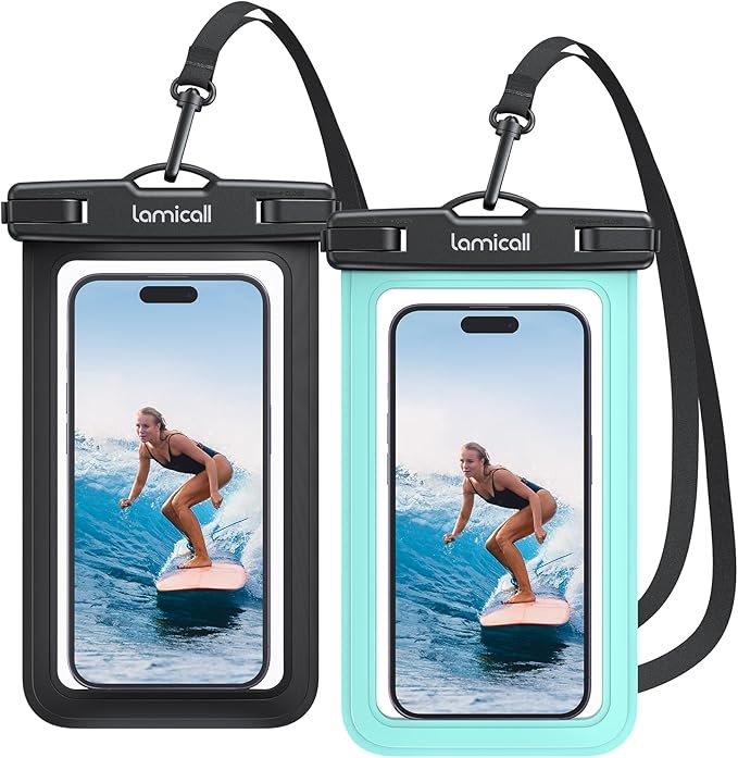 Lamicall 2Pack Waterproof Phone Pouch IPX8 Dry Bag