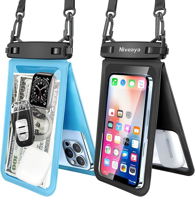 Waterproof Phone Pouch 2Pack Beach Kayak Travel Ready