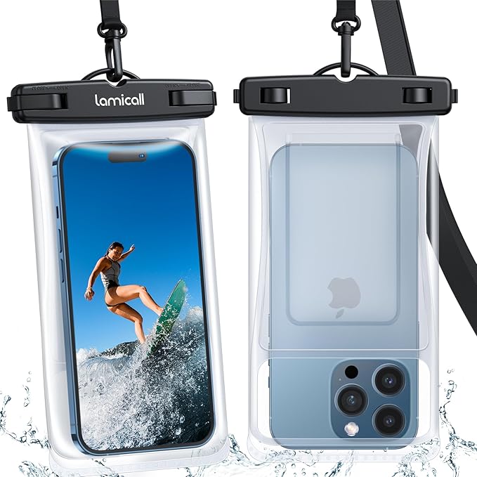 Lamicall 2Pack Waterproof Phone Pouch IPX8 Dry Bag