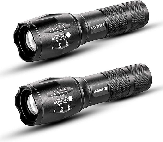 Tactical LED Flashlight 4Pack Hurricane Ready WaterResistant 5 Modes