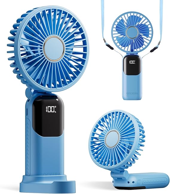 Foldable 5Speed Pink USB Fan Handheld Neck Desk