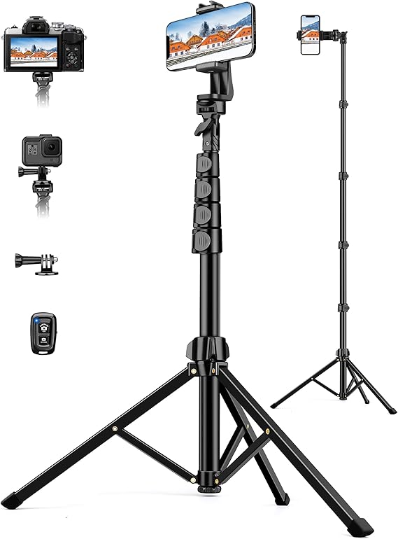 86 Tall iPhone Tripod with Flexible Gooseneck  Remote