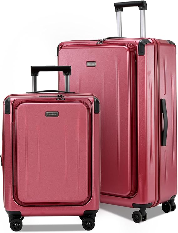 Carry On Luggage, 20Inch & 29 Inch Top Opening Airline Approved ABS+PC Hard Shell Suitcases with Silent Wheels, TSA Lock,Front Pocket and Wet-dry Separated Six-piece Set