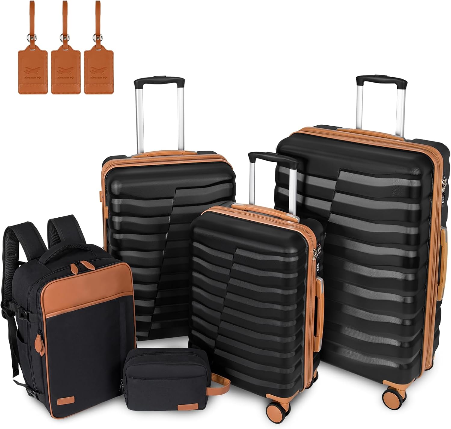 Lightweight Hardshell Spinner Luggage Set TSA Lock Avocado Green