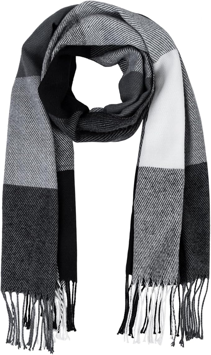 Cozy Plaid Blanket Scarf Oversized Winter Warm Wrap Gift