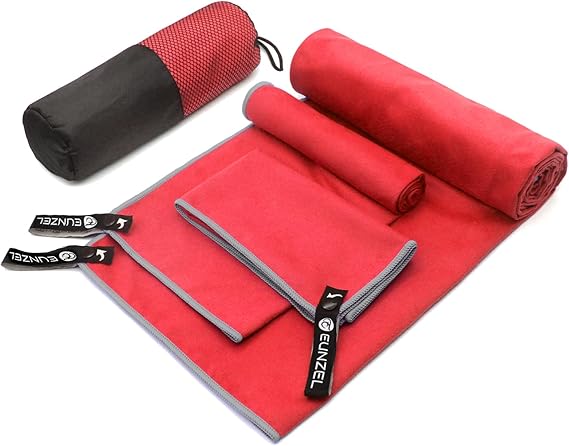 Eunzel Quick Dry Camping Towel 3Pack Army Green