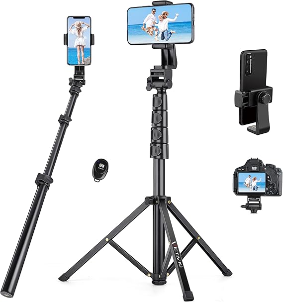 86 Tall iPhone Tripod with Flexible Gooseneck  Remote