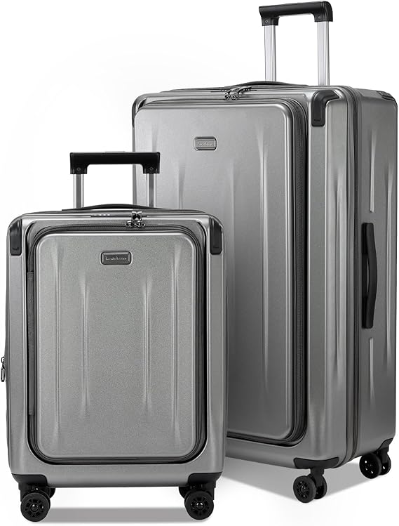 Carry On Luggage, 20Inch & 29 Inch Top Opening Airline Approved ABS+PC Hard Shell Suitcases with Silent Wheels, TSA Lock,Front Pocket and Wet-dry Separated Six-piece Set