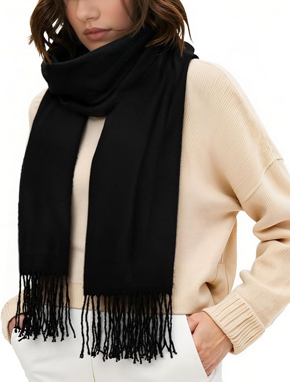 Cozy Plaid Blanket Scarf Oversized Winter Warm Wrap Gift