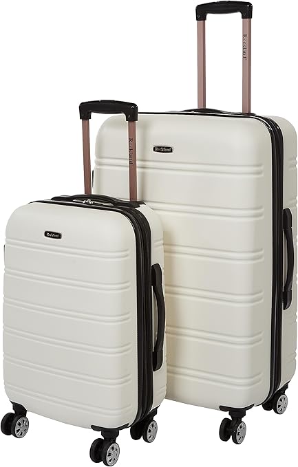 Rockland Navy Hardside Expandable Spinner Luggage 2Piece Set