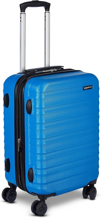 Amazon Basics Rose Gold Expandable Hardside CarryOn Luggage