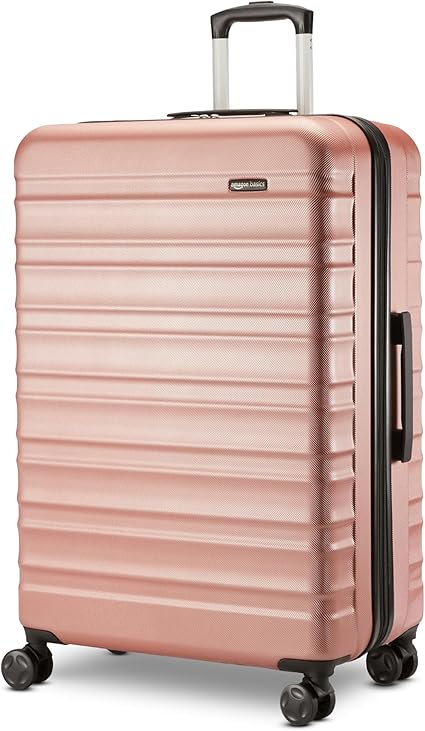 Amazon Basics Rose Gold Expandable Hardside CarryOn Luggage