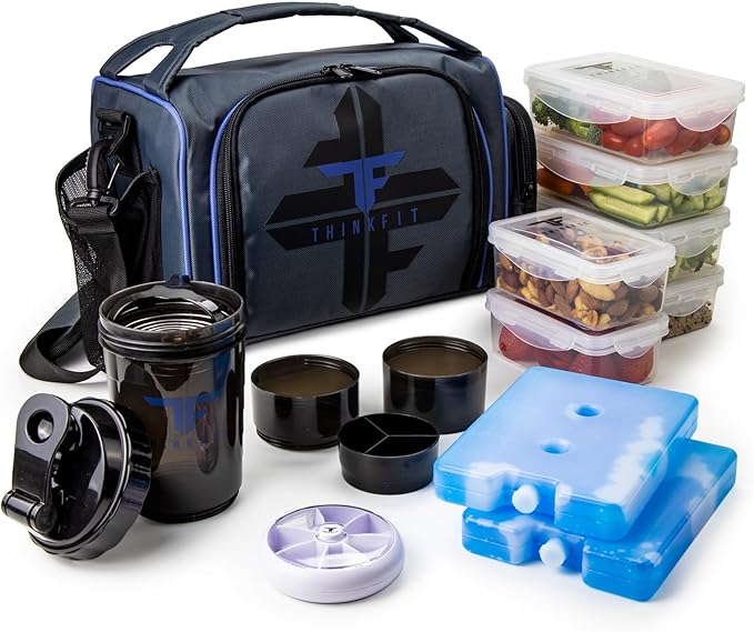 ThinkFit Insulated Meal Prep Lunch Box with Containers