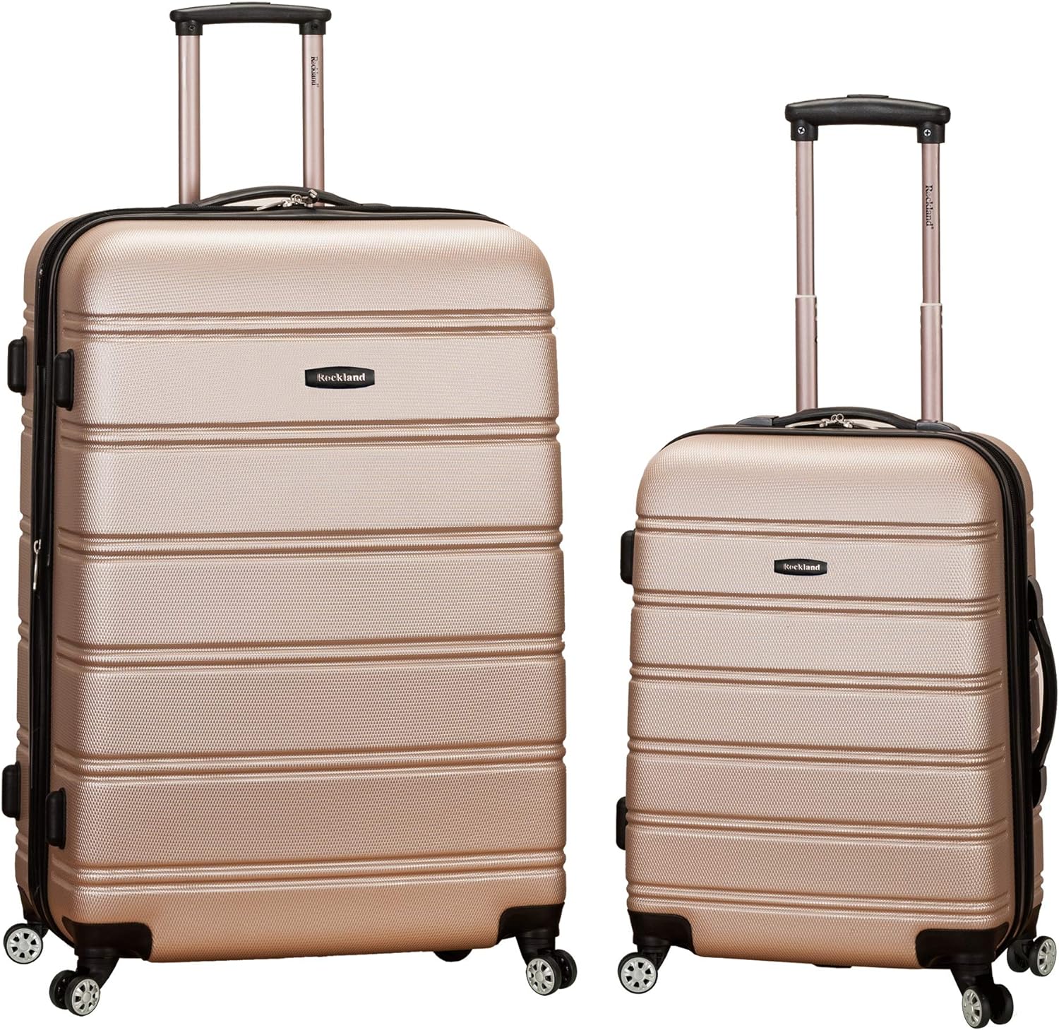 Rockland Navy Hardside Expandable Spinner Luggage 2Piece Set