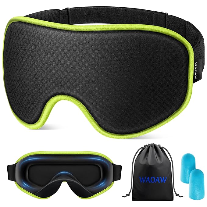 WAOAW Blackout Sleep Mask Comfortable 3D Breathable Eye Mask