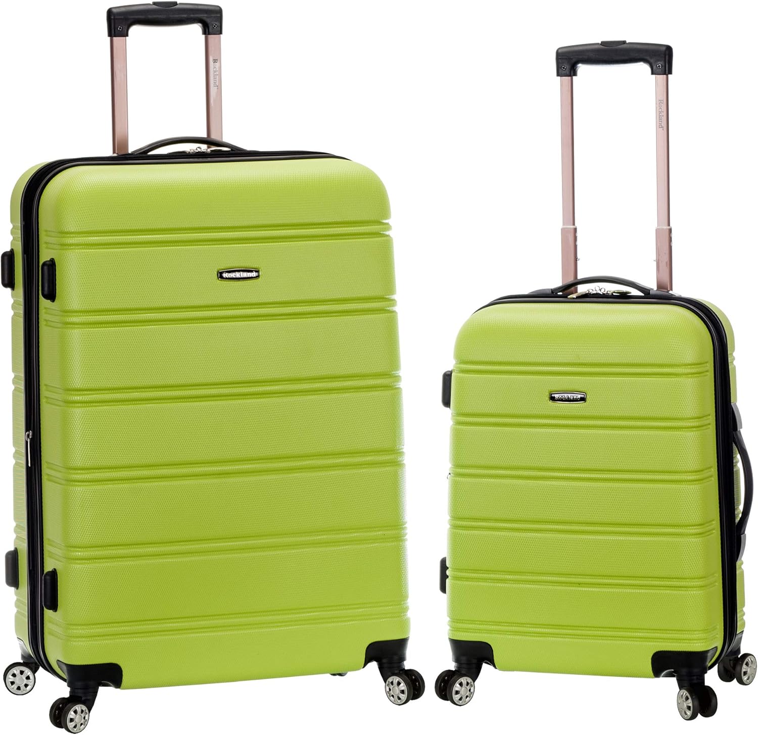 Rockland Navy Hardside Expandable Spinner Luggage 2Piece Set