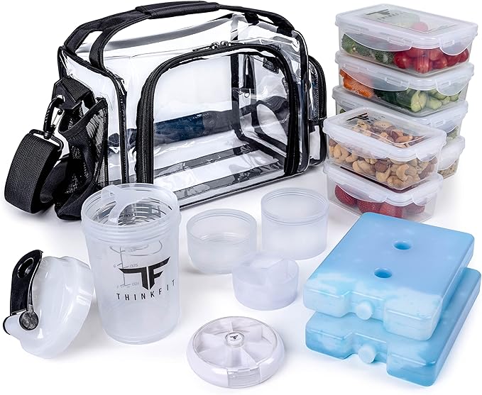 ThinkFit Insulated Meal Prep Lunch Box with Containers