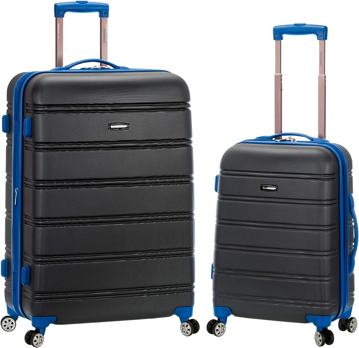 Rockland Navy Hardside Expandable Spinner Luggage 2Piece Set