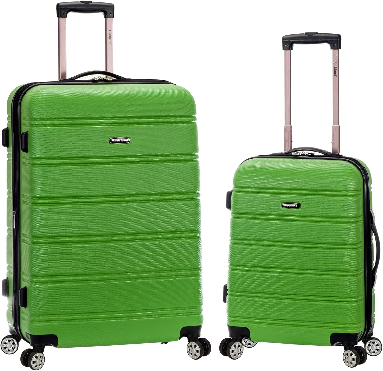 Rockland Navy Hardside Expandable Spinner Luggage 2Piece Set