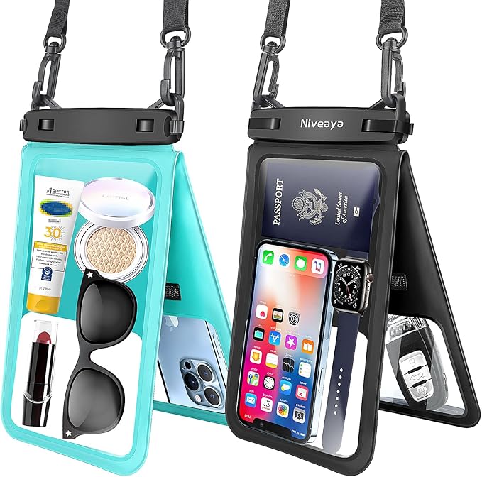 Waterproof Phone Pouch 2Pack Beach Kayak Travel Ready