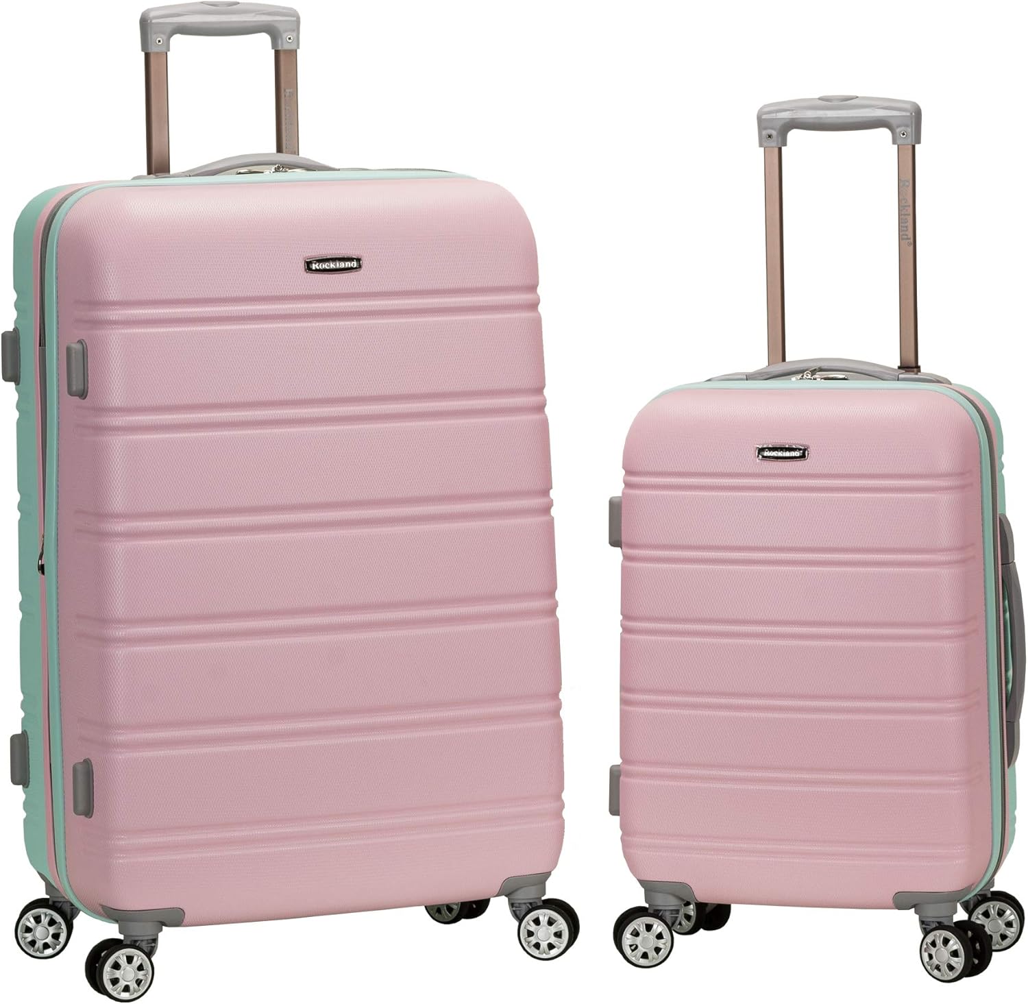 Rockland Navy Hardside Expandable Spinner Luggage 2Piece Set