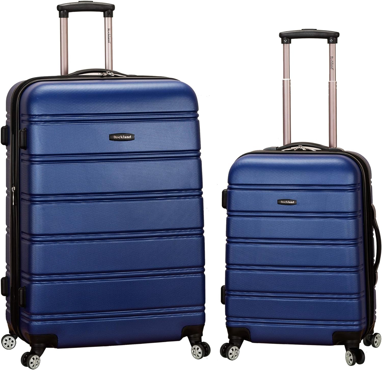 Rockland Navy Hardside Expandable Spinner Luggage 2Piece Set