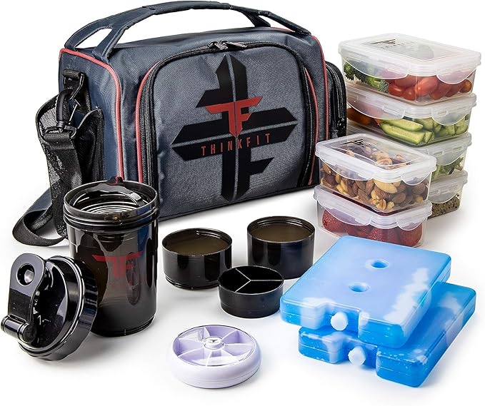 ThinkFit Insulated Meal Prep Lunch Box with Containers