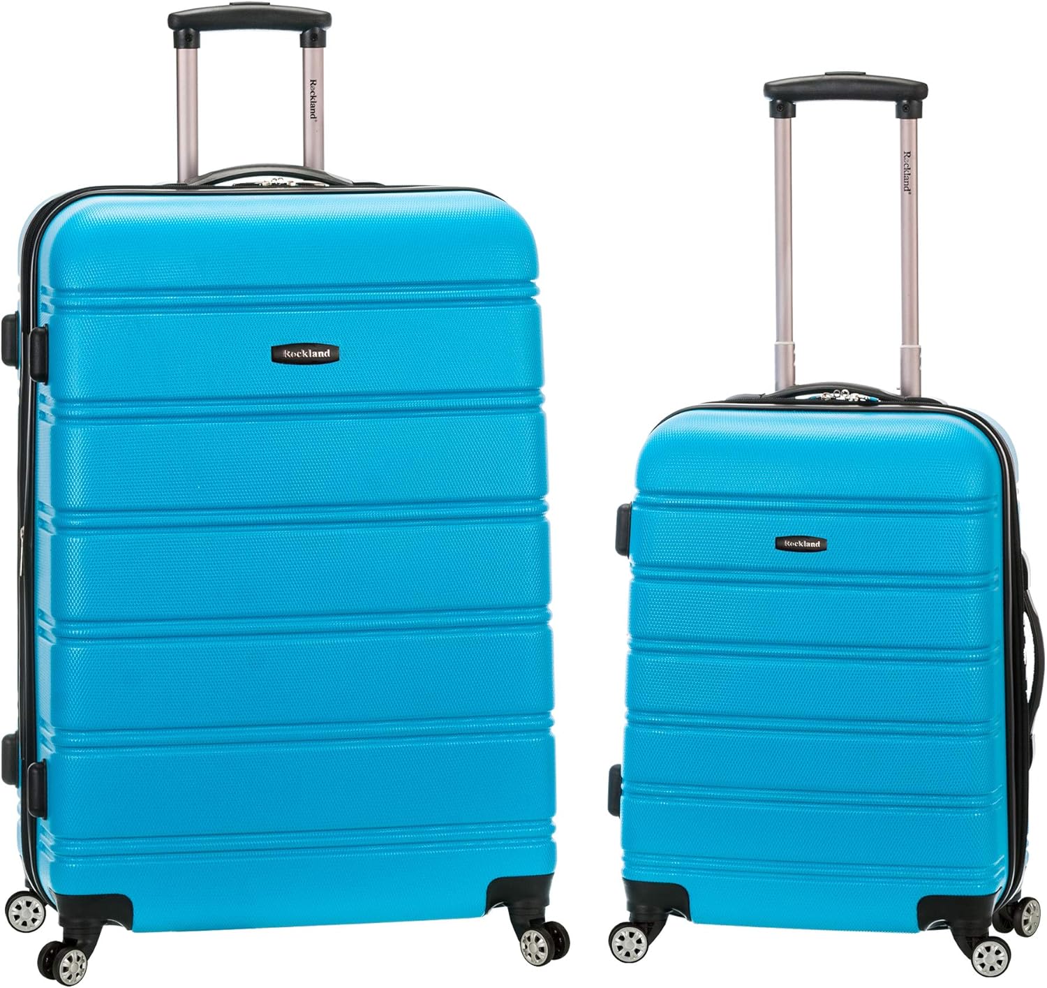 Rockland Navy Hardside Expandable Spinner Luggage 2Piece Set